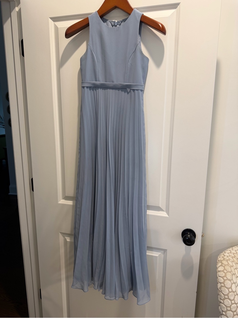Azazie Powder Blue Pleated Formal Girls' Gown